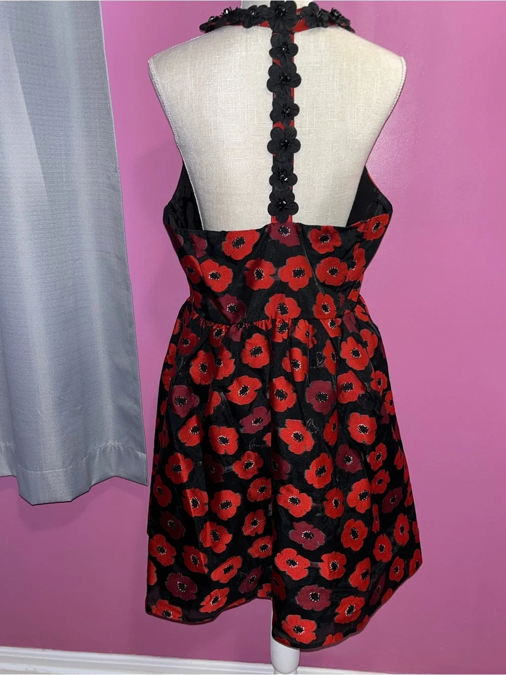 kate spade Poppy Jacquard T-Back Embellished Dress (Size 14) - Like New